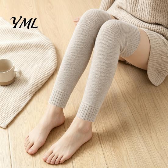 Comfortable Knee And Calf Protectors Thickened Over-the-knee Leg Warmers for Women, Soft Thermal Sleeves, Warmth Locking Legging Socks Anti-slip Long