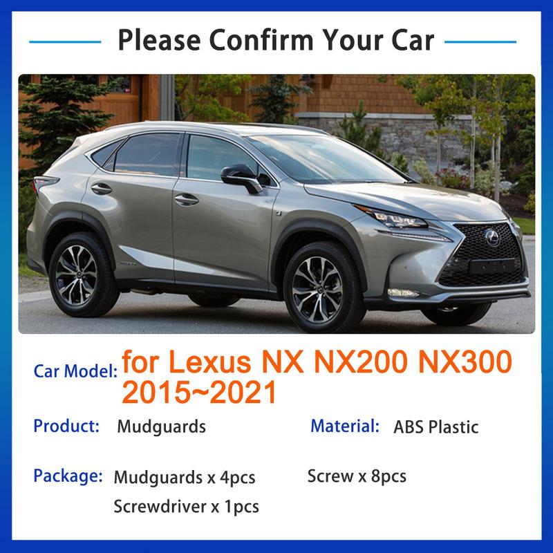 For Lexus NX NX200 NX300 2015 2016 2017 2018    Mudflap Mudguard Splash Front Wheels Fenders Car Styling Accessories
