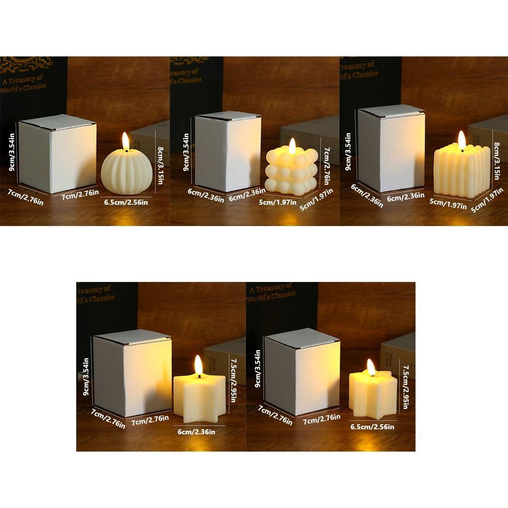 Warm Light LED Candle White Atmosphere Candle Light Creative Electronic Candle  Cafe
