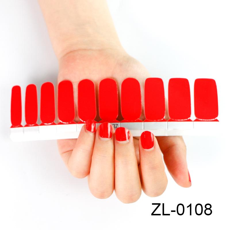 New 20 Nail Stickers Solid Color Nail Stickers Maternity Nail Stickers Fake Nails