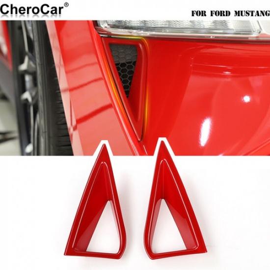 Front Daytime Running Light Frame Trim Cover for Ford Mustang 2018   Red