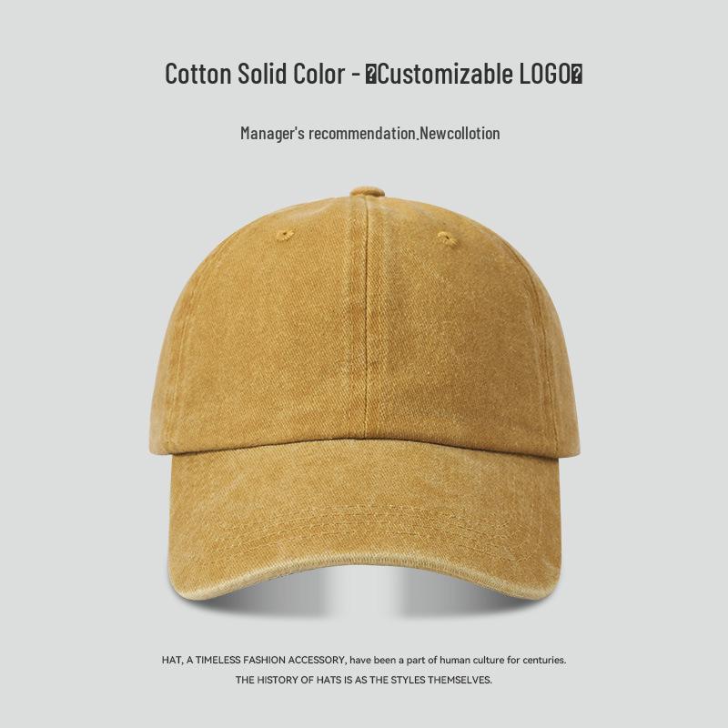 "65cm Unisex Solid Color Baseball Cap with Soft Top, Deepened and Widened Brim for a Slimmer Face Look."