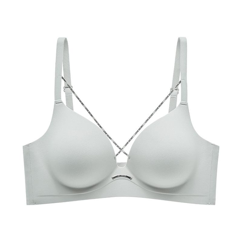 Leopard Print Wire-Free Push-Up Bra with Anti-Sagging Side Support