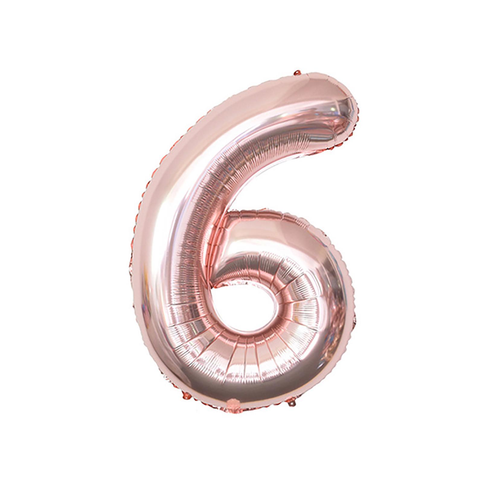 

Rose Gold Number 6 Baiioons 40 Inch Number Balloons 6th 16th 26th Foil Mylar Helium Number Digital Balloons Champagne Gold 60 Birthday Party 66 Anni One Size