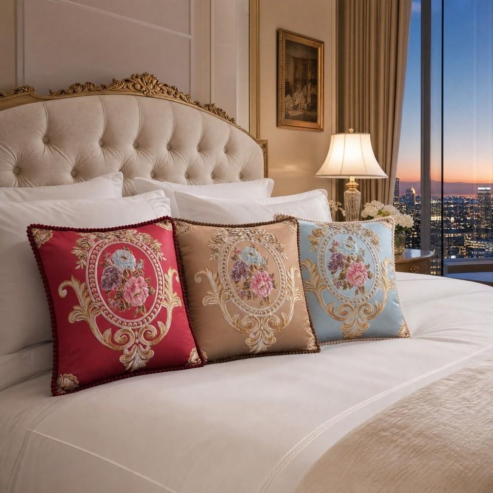 Retro Decorative Jacquard Pillow Case Europe Style Throw Pillow Case Cushion Cover Sofa Decor