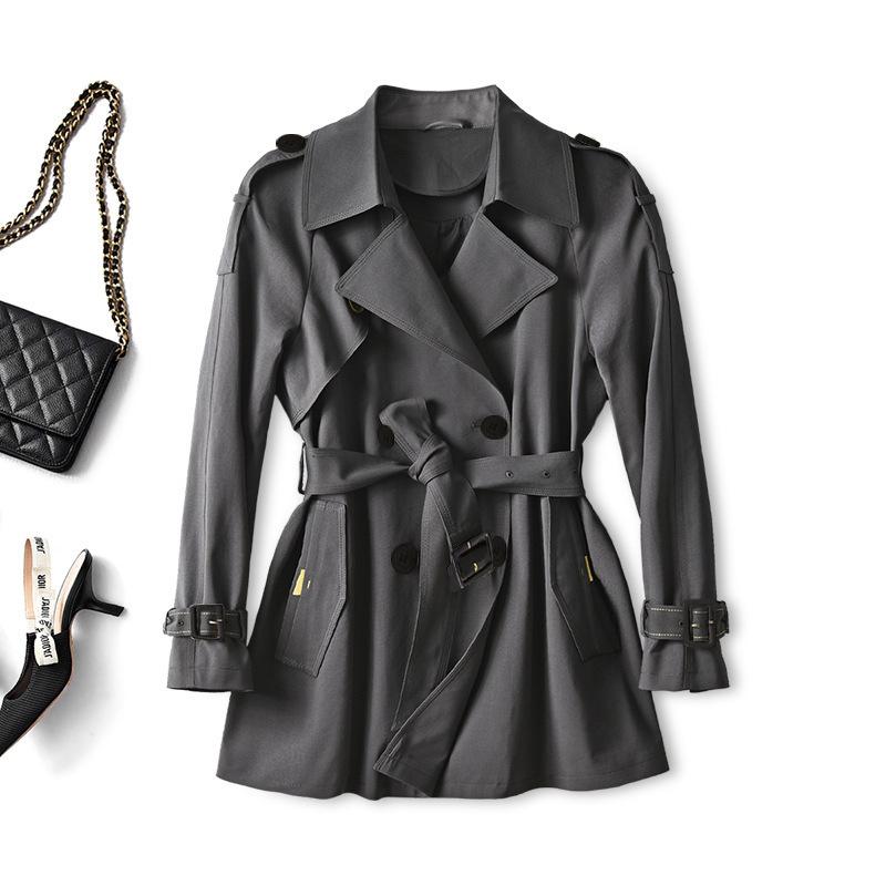 

Высококачественный тренч женский новая весенняя одежда средней длины ранняя весна тонкая куртка модная женская одежда XXL