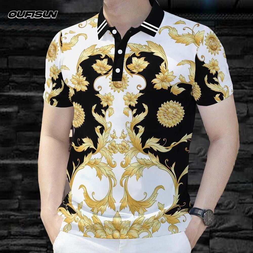 

Роскошные мужские рубашки поло Рубашки поло с коротким рукавом Мужские топы с коротким рукавом большого размера Повседневные рубашки поло 5XL