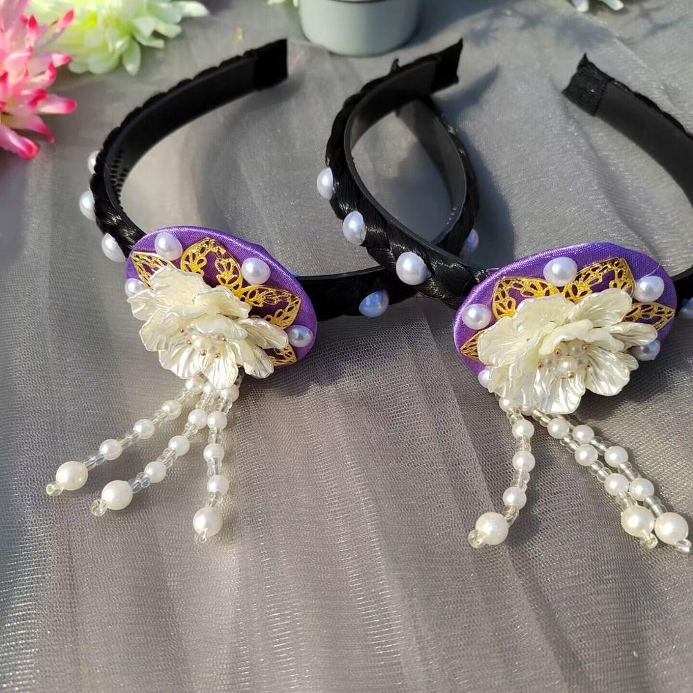 Tassel Korean Headband Flower Stage Dance Hair Hoop Gift Hanbok Hairband Hanfu Accessories