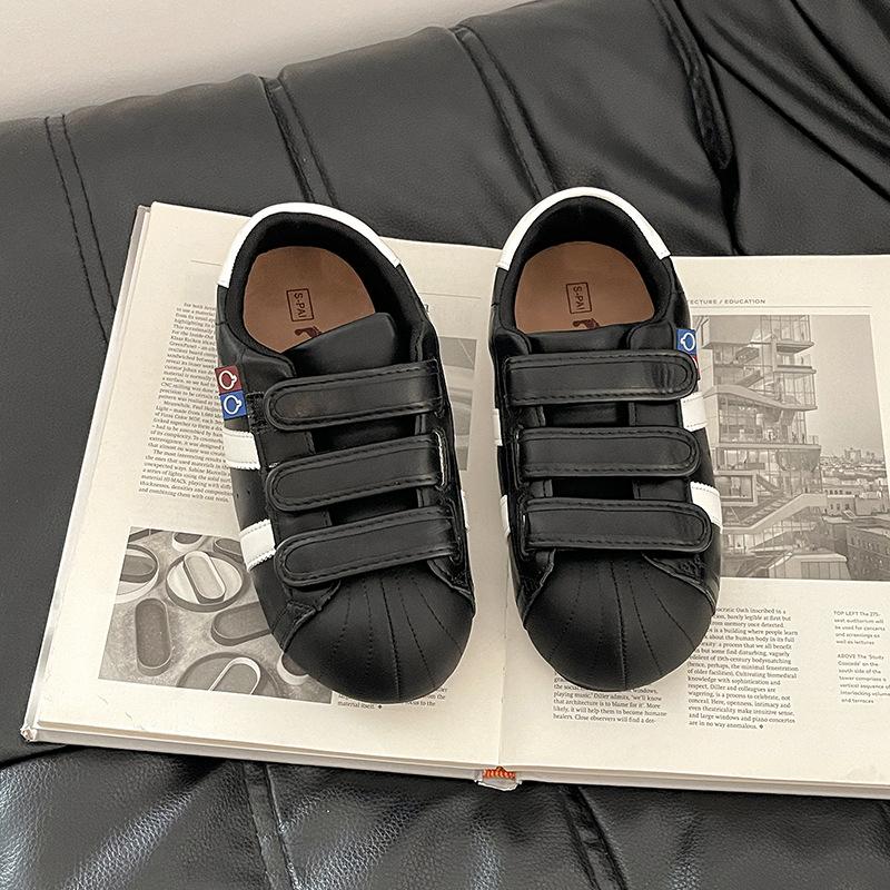 

Нишевая ракушечная голова уродливые милые туфли на большой голове детские новые осенние с увеличением высоты белые туфли повседневные спортивные туфли Forrest Gump тренд 35 чёрный