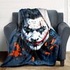 1pc Joker Flannel Throw Blanket - HD Printed Lightweight Soft Warm All-Season Blanket for Sofa, Bed, Travel, Camping 106