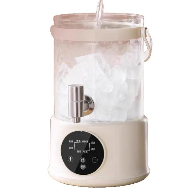 Large Capacity Borosilicate Glass Electric Tea Kettle with Faucet