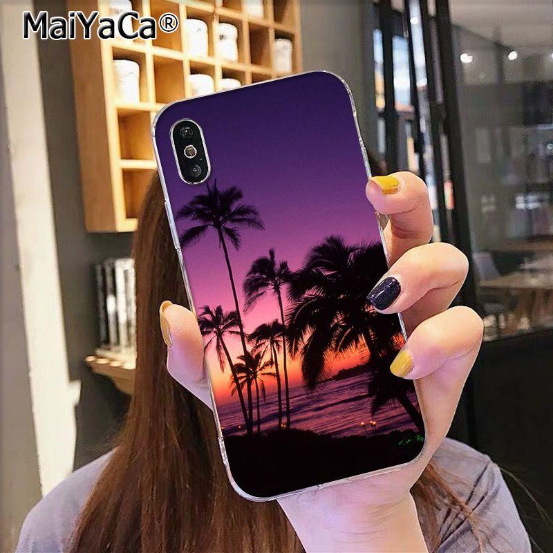 MaiYaCa Mořské vlny Plážový sprej oceán ostrov pouzdro na mobil pro iphone 13 SE 2020 11 pro 8 7 66S Plus X 5S SE XR XS XS MAX