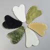 Heart-shaped Xiuyan Jade Gua Sha Board for Face and Eyes - Universal Beauty Tool