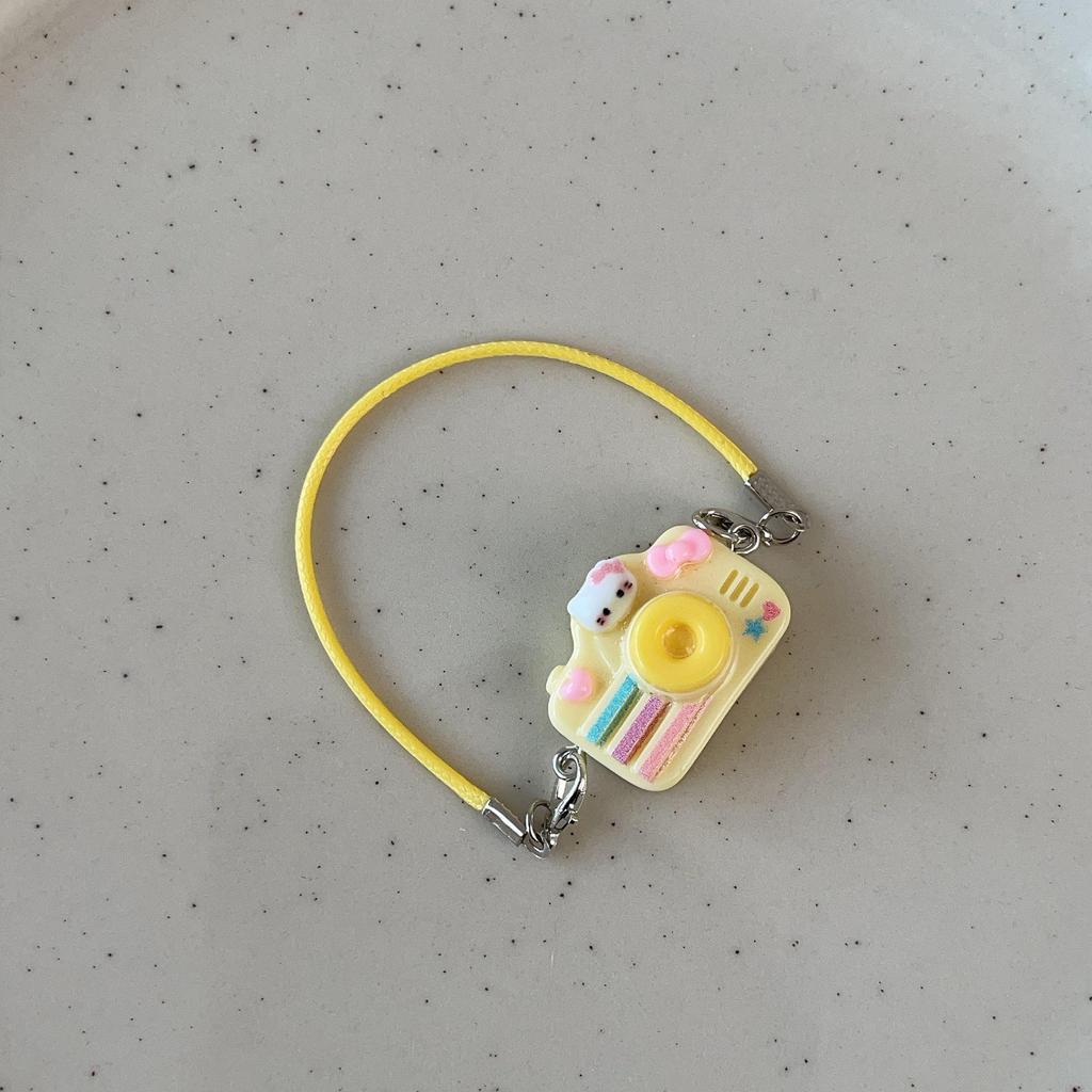 Dollhouse Mini Pendant Cartoon Camera Bow Knot Lanyard Accessory
