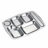 Zankang 304 Stainless Steel 6-Compartment Cafeteria Tray