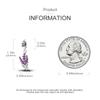 925 Silver Lavender Charms Bead CZ Zircon Notebook Mouse Dangle Fit Bracelet DIY Women Jewelry