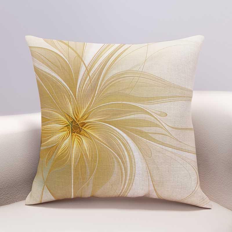 Beautiful flower pillow cover modern simple sofa living room office by pillowcase waist pillow fabric home decoration