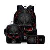 Girls Pattern Three Piece Set Daily Pack+Lunch Box+Pen Case For Boys/Girls Children Best Gifts 2D Animated Teens Laptop Backpack