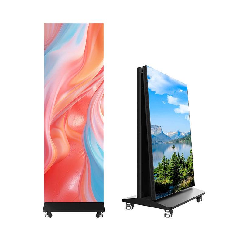 Indoor/Outdoor Foldable LED Three-Fold Poster Screen with Smart Multifunctional Split Display