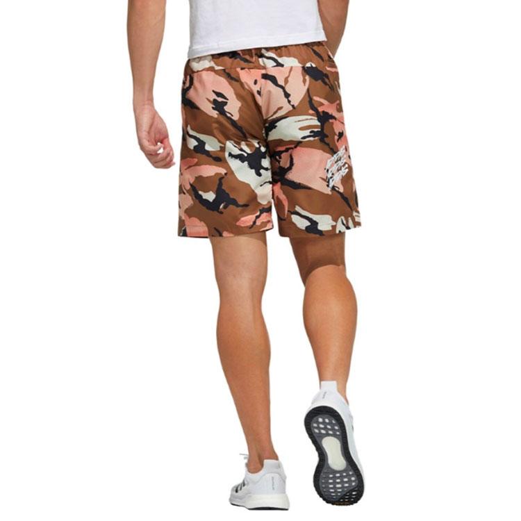 Adidas Camo Woven Shorts Men Bottoms Brown GP0836