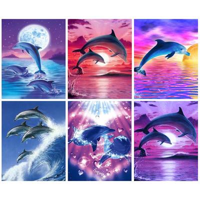 Voller Diamant-Stickerei Delphin 5d Diy Diamant Mosaik Malerei Kits Tier kreative Hobbys Bilder Home Decor