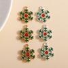 10pcs 17x21mm Cute Enamel Winter Snowflake Charms for Jewelry Making Christmas Earrings Pendants Necklaces DIY Crafts Supplies