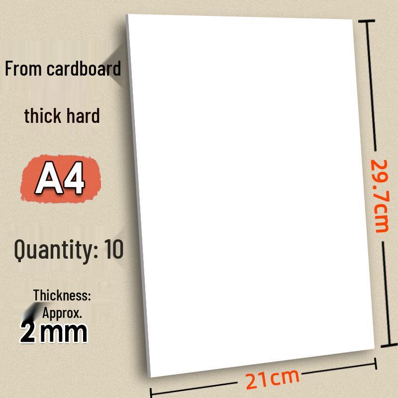 Handmade Children’s Cards: Thick White Cardstock with 4 Gray Colored Cards and Kraft Backing