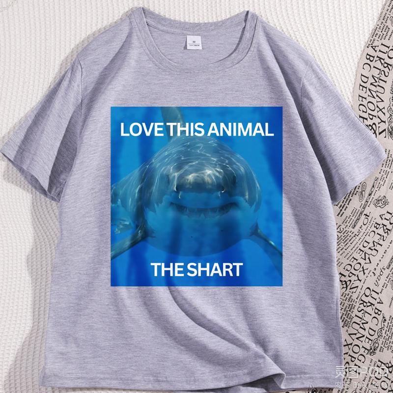 Love This Animal The Shart Graphic Tee Shirts Funny Cotton ShortSleeve Sea Animal T Shirt Mens Designer Clothing Comfortable