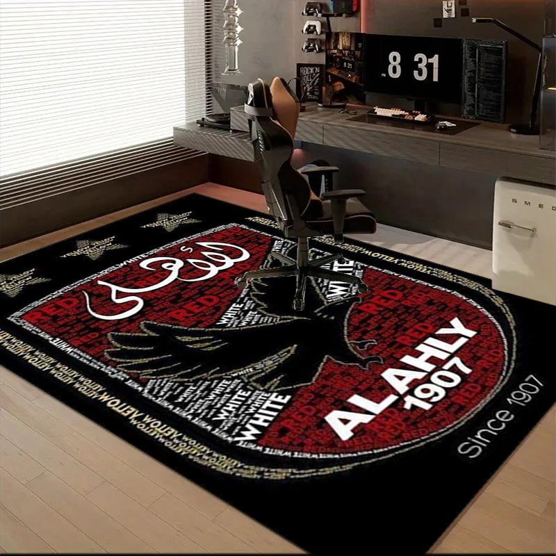 Ahly Football club Printed Office Carpet Chair Cushion Entryway Rug, Rugs for Living Room, Bedroom Christmas gifts