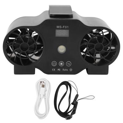 Waist USB Fan Clockwise Counterclockwise Digital Display Cooling Portable Rechargeable Wearable Body Belt Fan with