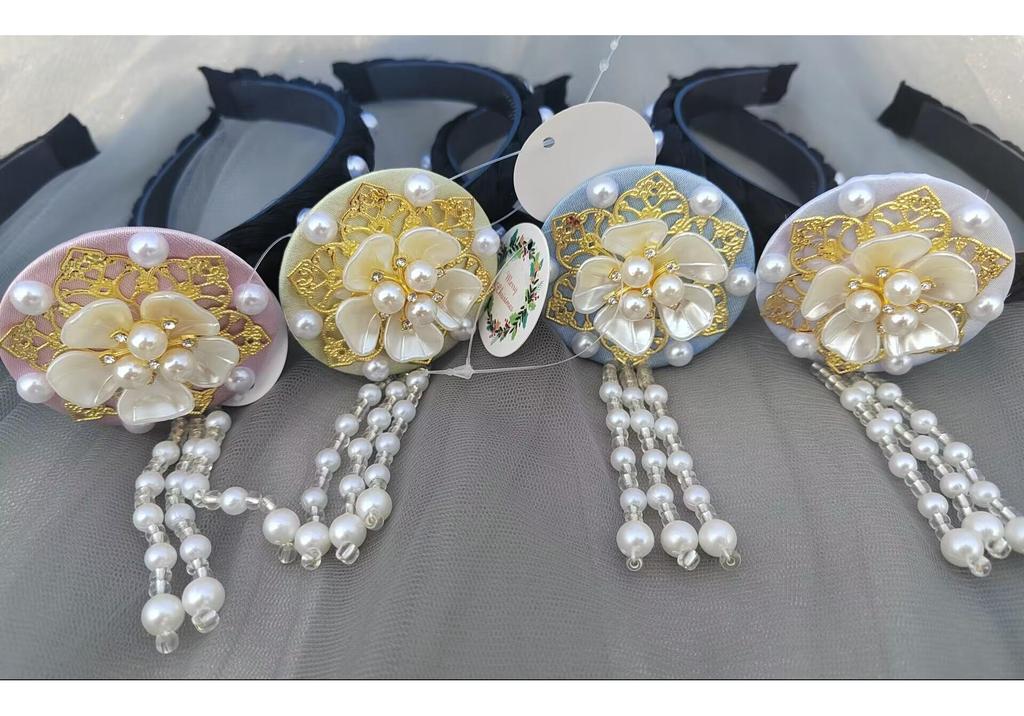 Korean Princess Hanbok Headband: Ethnic Women's Hair Accessories for Stage