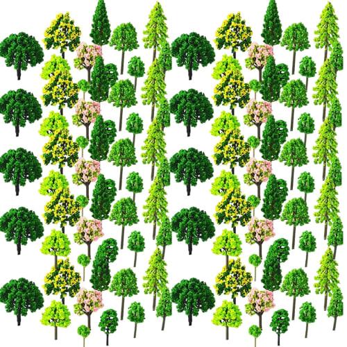 

Leiasnow Diorama Forest Tree Model, 110 Trees, Model Trees, Forest, Railway, Architectural Landscape, N Gauge (Tree A, 110 Trees of 11 Species)