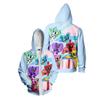 Autumn/Winter Zipper Cardigan Men Women's Casual Sweatshirt Smiling Critters Printed Hoodie Fashion Hip Hop Street Apparel