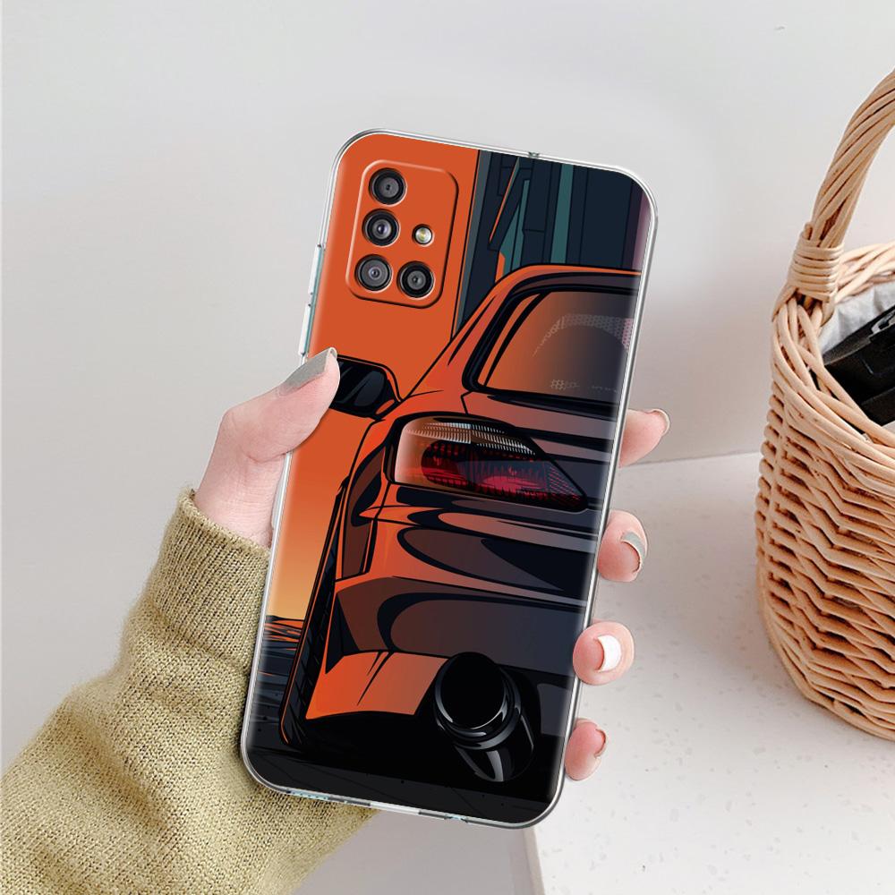 Case For Samsung A15 A13 A35 A55 A51 A71 A41 A31 A21S A05 A17 A23 A25 A33 A53 A73 5G A07 4G Cover Japan JDM Sports Cars Comic