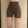 Autumn And Winter Comfortable Anti-glow Shorts Knitted Fall And Winter High Waist Simple Solid Color Bottoming Safety Pants