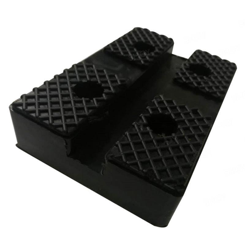 4Pcs Heavy Duty Black Rectangle 118X80Mm Car Rubber Arm Pads Lift Accessories Pad Hold Up To Sharp Sub-Frames And Pinch Weld Points Thick Durable