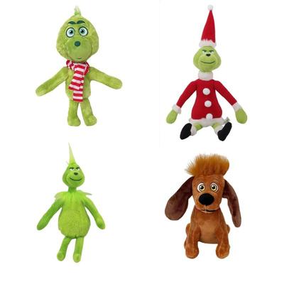 Anime Grinched Plush Doll Toy Cartoon Style Kawaii Children's Gift Christmas Room Decor Soft Rag Doll for Kids Christmas Gift