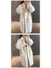 Korean Style Plaid Mid-Length Knit Jacket - Loose Fit, Long Sleeve, Autumn/Winter Women's Fashion.