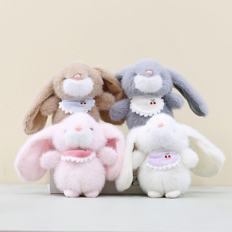 Cute Bib Bunny Keychain Cartoon Girl Backpack Decorative Pendant Gift Dolls