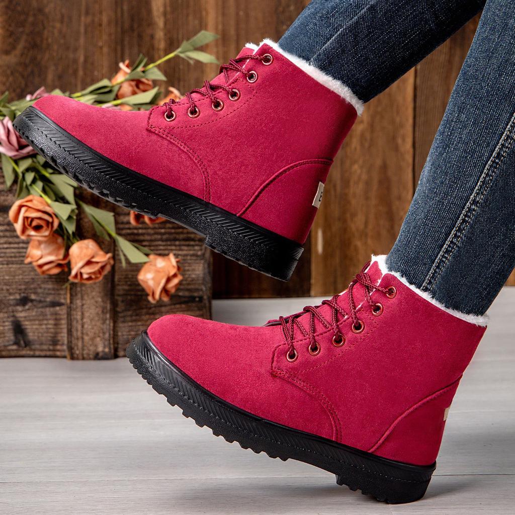 Cotton shoes women's cold-proof snow boots large size thermal boots fashionable versatile boots women's velvet thickened cotton boots