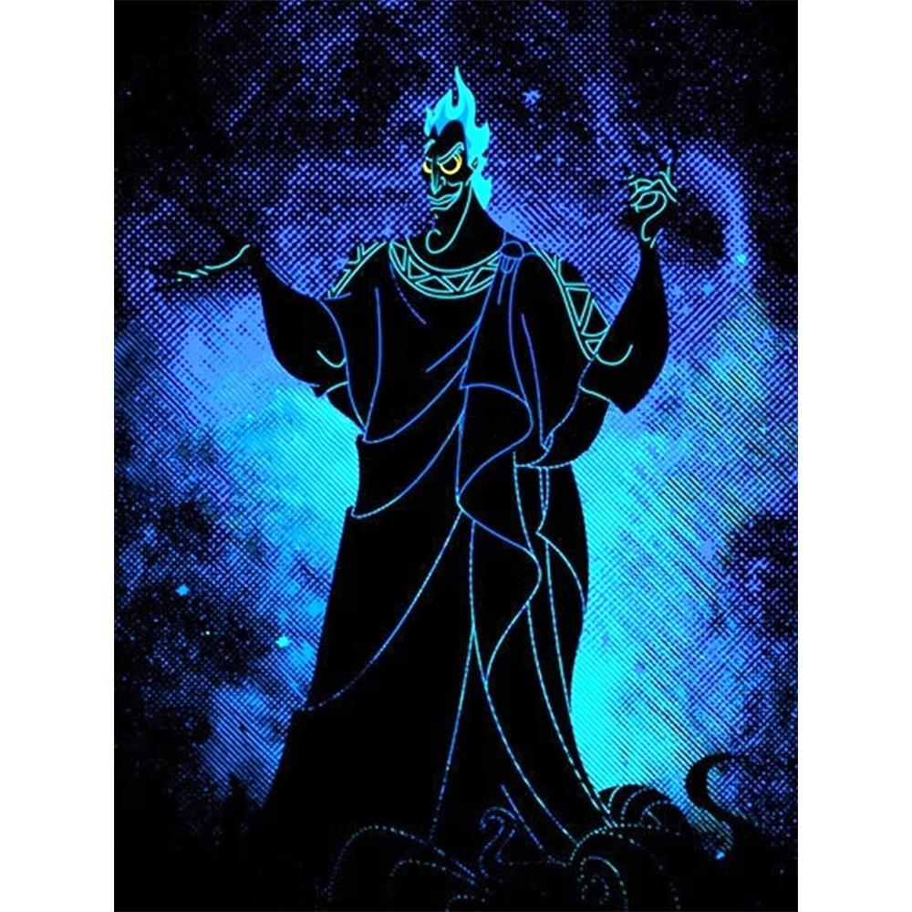 Disney Diamond Painting Hercules Hades Art Illustration DIY 5D Mosaic Embroidery Hobby Gift Home Decoration Round 20x30cm