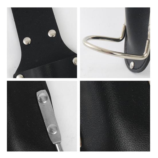 Tool Bag Belt Hammer Mount Strong Construction Faux Leather Tool Belt Bag Utility Tool Bag for Pliers Knife Scissors Screwdrivers