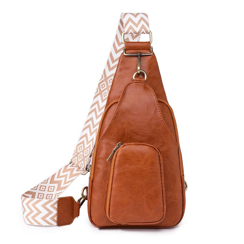 Soft Leather Chest Bag Vintage Fashion Women's Bags Crossbody Bag Backpack