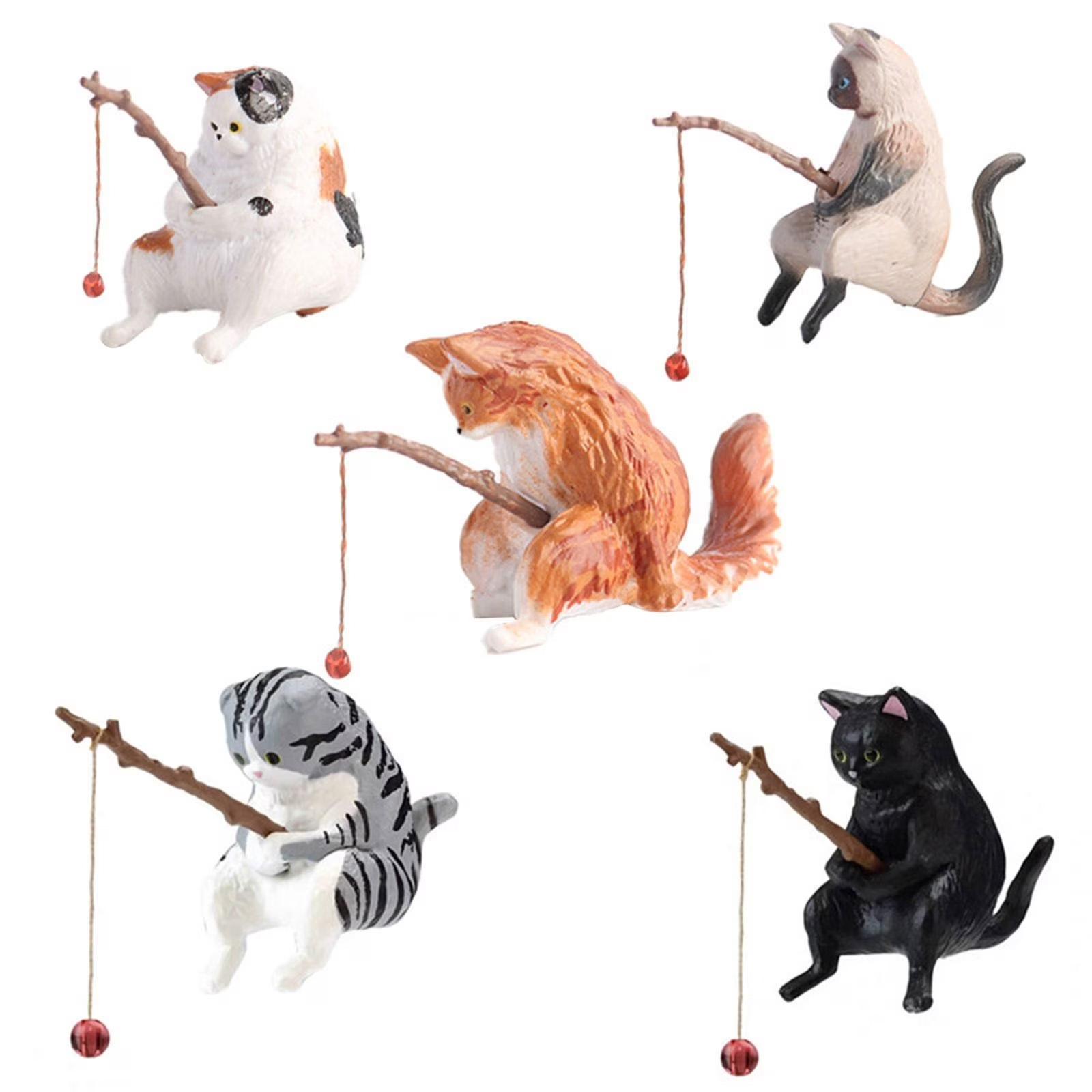 

Fishing 5-Piece Set Fishing Figurine Resin Real Fishing Japanese Calming Hanging Decoration Fish Tank Aquarium Garden Decor Dec One Size