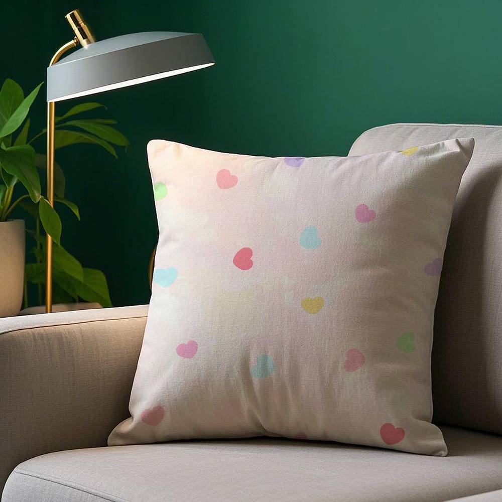 INS Fashion Love Pillow Case Plush Fabric Soft Pillowcase Double Sided Print Sofa Cushion Cover Throw