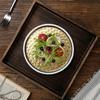 1Pcs Japanese Sushi Plate Gold-plated Ceramic Tableware Creative Steak Plate Roast Bird   Barbecue   Premium Sense Tray