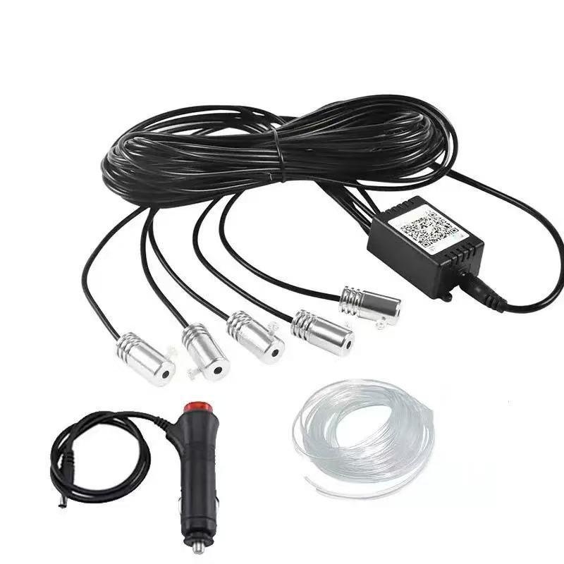 Car Interior LED Ambient Light with App Control – Seven-Color Cold Light for Mood and Decoration
