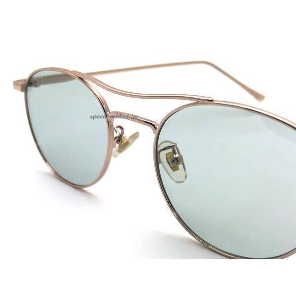 Used W BRIDGE BOSLLINGTON SUNGLASS GOLD LIGHT GREEN/Double Bridge Bosslington Wellington Boston Eyewear Unique Casual Small