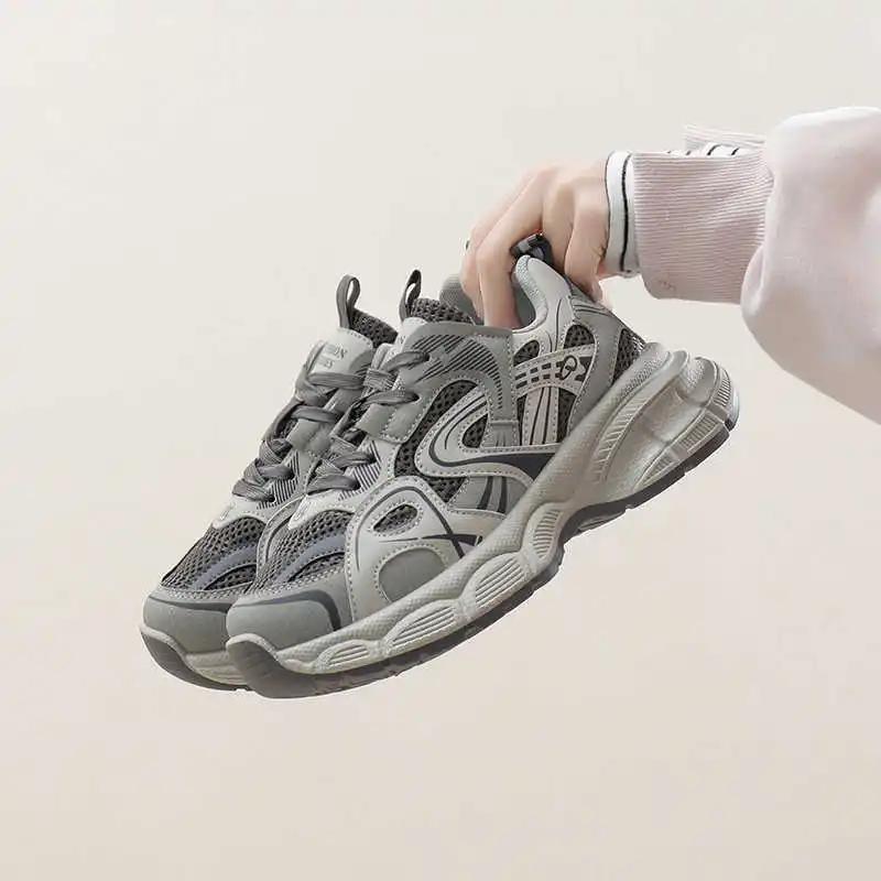 Fashion Flatform Round Foot Ladies Walking Shoes Casual Womens Luxury Trainers Volleyball Sneakers Sports Sports-et-leisure