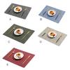 Cloth Placemat Faux Leather Table Mat Waterproof Oil-proof Non-slip Dinning Pad for Home Hotel